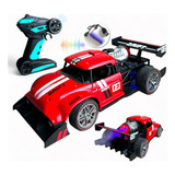 Carrinho Controle Remoto Drift De Ferro Fumaça Som Ninho Boy Cor Vermelho