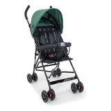 Carrinho De Bebê Passeio Guarda Chuva Mega Compras Cor Verde Chassi Preto