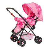 Carrinho De Bebê Prime Baby Rover Com Alça Reversível Cor Rosa 2024