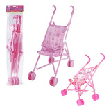 Carrinho De Boneca Dobrável Brinquedo Infantil Menina