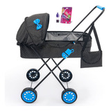 Carrinho De Boneca Realista Reborn Alive Com Bolsa 79cm