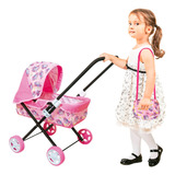 Carrinho De Boneca Reborn Carro Berço Luxo Brinquedo Menina