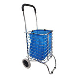 Carrinho De Mão Dobravel Sacola Aluminio Feira Portatil