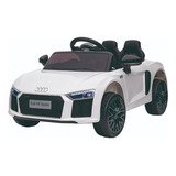 Carrinho Eletrico Infantil Mini Carro Criança 12v Audi R8 Cor Branco Voltagem Do Carregador 110v/220v