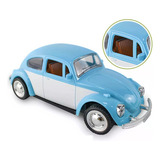 Carrinho Fusca Clássico De Controle Remoto Azul Com Luz