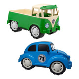Carrinho Fusca + Komby Brinquedo Carro Médio Kit Infantil