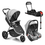 Carrinho Jogger Sway Pt/cz+bebê Conforto+base Isofix Bb3730k