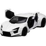 Carrinho Lamborghini Branca Modelo Ficção Metal Brinquedo