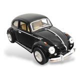 Carrinho Miniatura Fusca 1967 Preto Metal Coleção Fricção