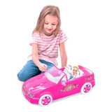 Carrinho Super Conversível Para Bonecas Barbie Rosa Infantil