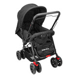 Carrinho Tipo Berço Preto Bebês Até 15kg 2 Em 1 Prime Baby