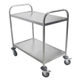Carro Auxiliar De Serviço Inox Com Duas Bandejas Orcil