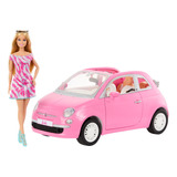 Carro Barbie Para Bonecas Fiat Pink Com Cor De Boneca Multicolor