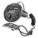 Carro Bluetooth 5.0 Transmissor Fm Mp3 Modulador Player Recp