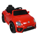 Carro Elétrico Infantil 6v Vermelho Volkswagen Beetle Dune