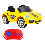 Carro Elétrico P Meninos Amarelo Bang Toys Controle Remoto Voltagem Do Carregador 110v/220v