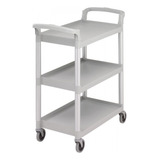 Carro Serviço 3 Prateleiras Com Cap. 136 Kg Cinza Cambro