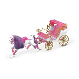 Carruagem Real Infantil Princesas Para Boneca Barbie Rosa 