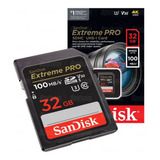 Cartão 32gb 100mbs Sandisk Extreme Pro 4k Para Canon Sony Nk