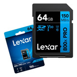 Cartao 64gb Sdxc Lexar 800x Para Video 4k Sony Canon Lacrado