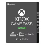 Cartão Assinatura Xbox Game Pass Ultimate Microsoft Digital 12 Meses