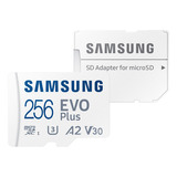 Cartão De Memória 256gb Evo Plus 130mbs E Adapt Samsung