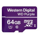 Cartão De Memória 64gb Micro Sd Wd Purple P/ Cftv Segurança