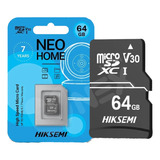 Cartão De Memória Hikvision Hiksemi Hs-tf-d1 64gb Microsdxc 92mb/s Preto