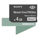 Cartão De Memória Memory Stick Pro Duo 4gb / Psp Sony