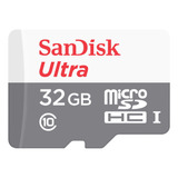 Cartão De Memória Micro Sd Sandisk 32gb Microsd Ultra 100mbs