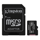 Cartão De Memória Microsd 128gb + Adaptador Canvas Kingston