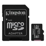 Cartão De Memória Microsd 32gb + Adaptador Canvas Kingston