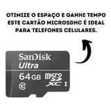 Cartão De Memória Microsdxc 64gb Extreme C/adaptador Sandisk