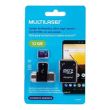 Cartão De Memória Multilaser Mc151 Com Adaptador Sd 32gb