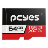 Cartão De Memória Pcyes Micro Sd 64gb C10 U3 V30