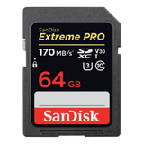 Cartão De Memória Sandisk Sdsdxxy-064g-ancin Extreme Pro 64gb