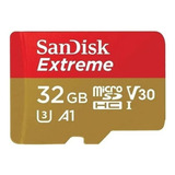 Cartão De Memória Sandisk Sdsqxaf-032g-gn6aa Extreme Com Adaptador Sd 32gb