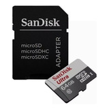 Cartão De Memória Sandisk Ultra Com Adaptador 64gb Micro Sd