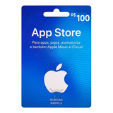 Cartão Gift Card App Store R$ 100 Reais Itunes Apple Brasil