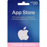 Cartão Gift Card App Store R$ 20 Reais - Itunes Brasil Apple