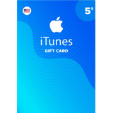 Cartão Itunes Apple Gift Card $5 Dólares Usa 