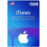 Cartão Itunes Gift Card $500 Dólares Usa iPhone/iPad/iMac