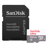 Cartão Memória Micro Sd 64gb Sandisk Câmeras Cftv Celular Tf