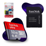 Cartão Memória Micro Sd Sandisk 32gb Ultra Classe 10 Adapter
