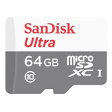 Cartão Memória Micro Sd Sandisk 64gb Utra Classe 10 170 Mb/s