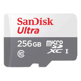 Cartão Memória Microsd Sandisk 256gb Micro Sd Ultra 100mbs