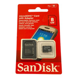 Cartão Memória Sandisk 8gb Micro Sdhc-sdxc C/adaptador