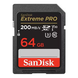 Cartão Memória Sandisk Sd Xc 64gb Extreme Pro 200 Mb/s
