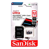 Cartão Memória Sandisk Ultra 64gb 100mb/s Classe 10 Microsd