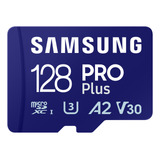 Cartão Micro Sd Samsung Pro Plus 180 Mb/s Classe 10 U3 4k 128 Mb